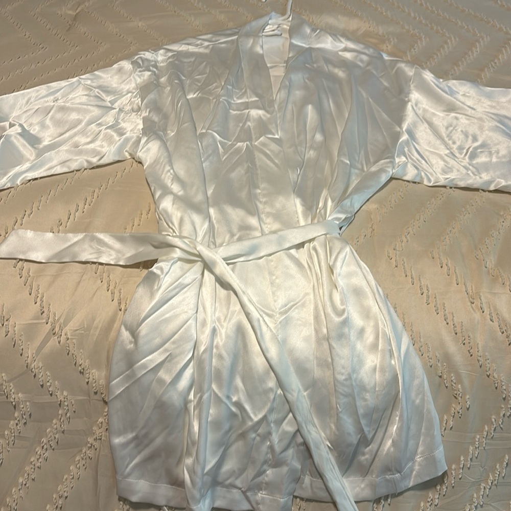 Victoria's Secret I do collection white silk bride robe